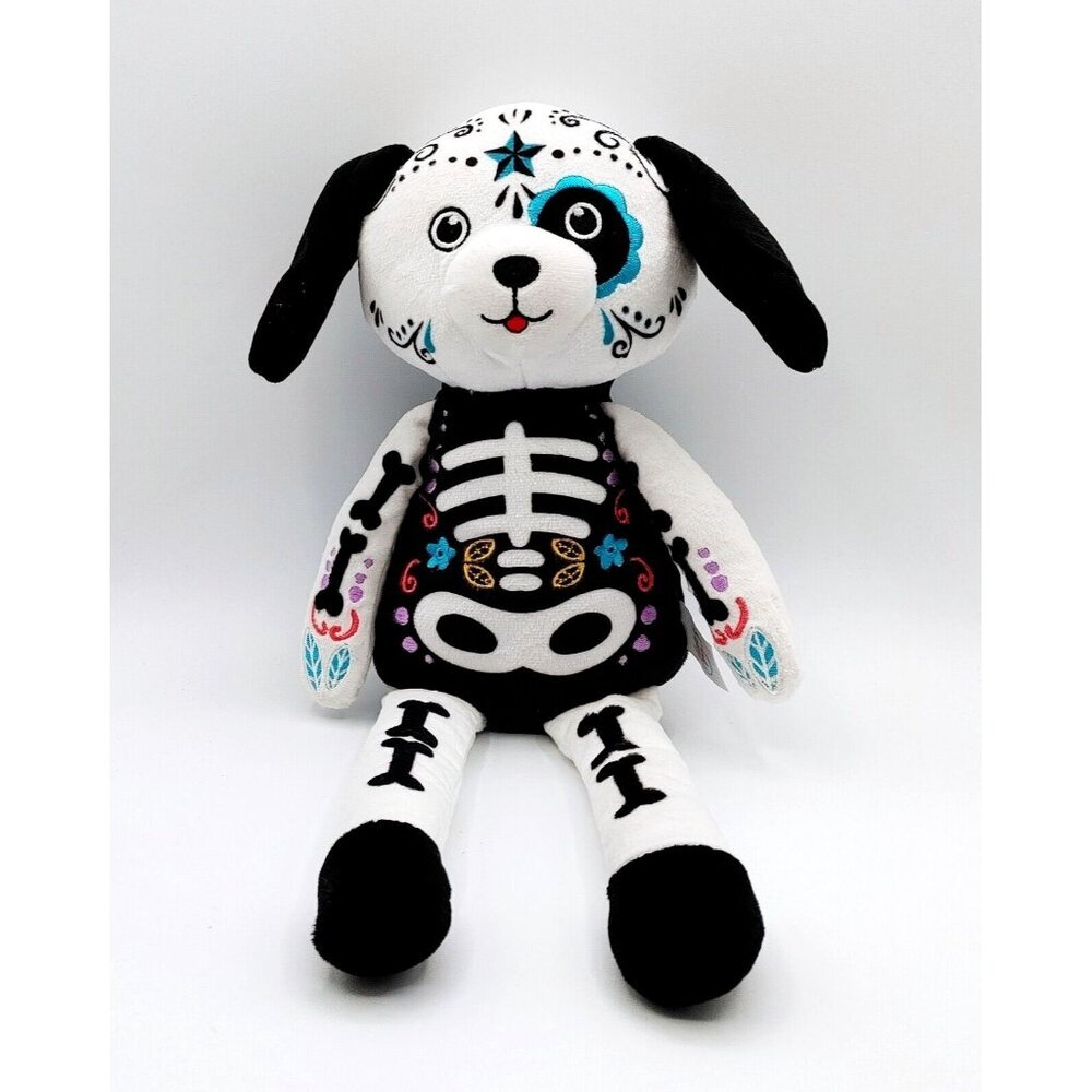 Spark Create Imagine Sugar Skull Candy Dog plush Rattle 15"